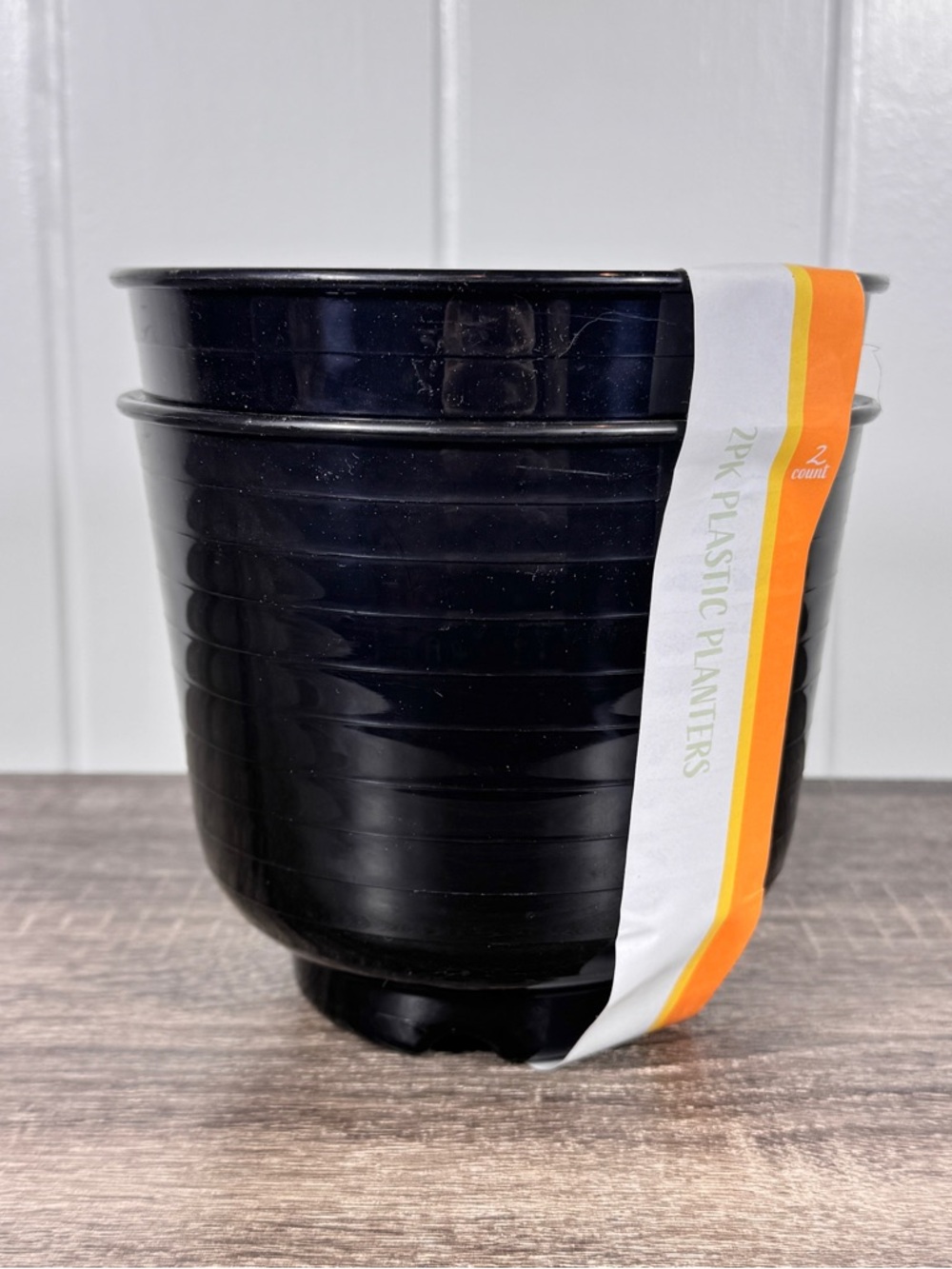 NEW Target Bullseye Playground Black Plastic Planters